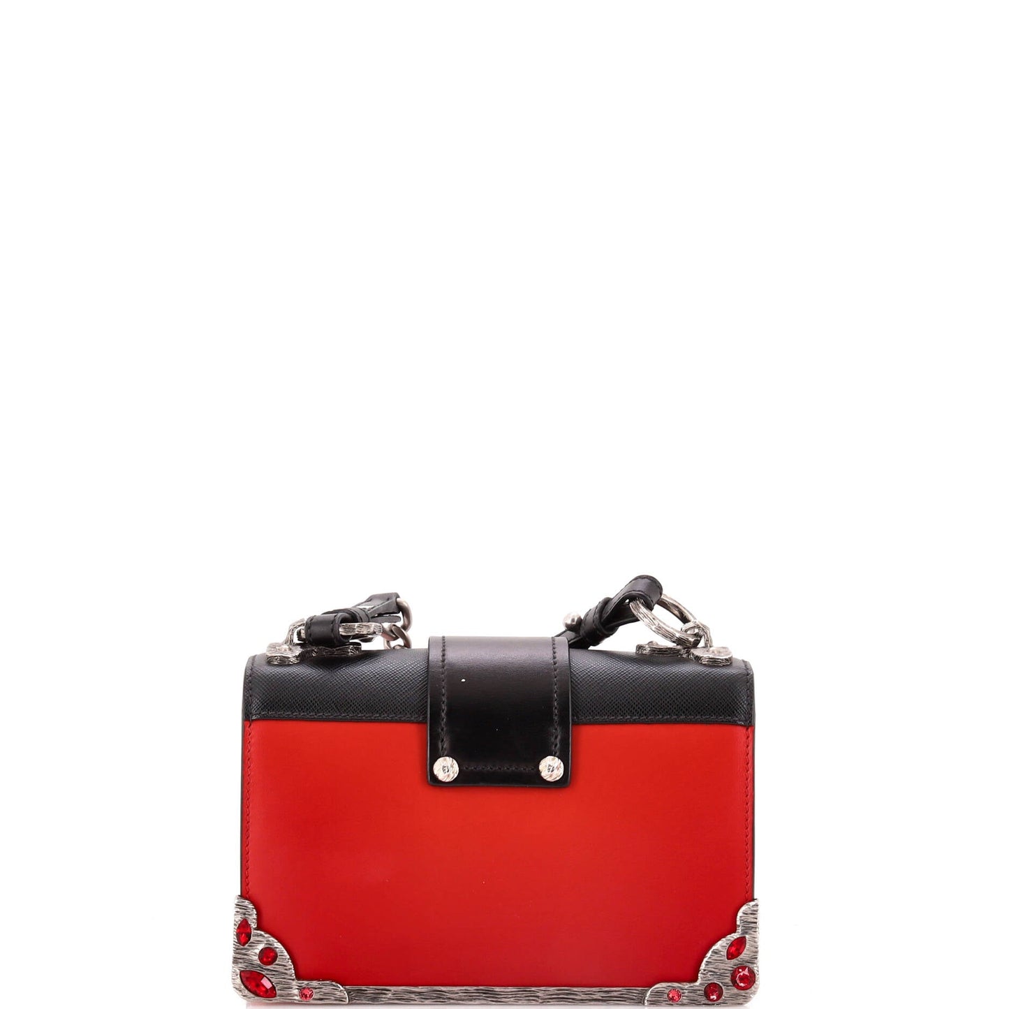 Prada Cahier Chain Crossbody Bag City Calf and Saffiano Small
