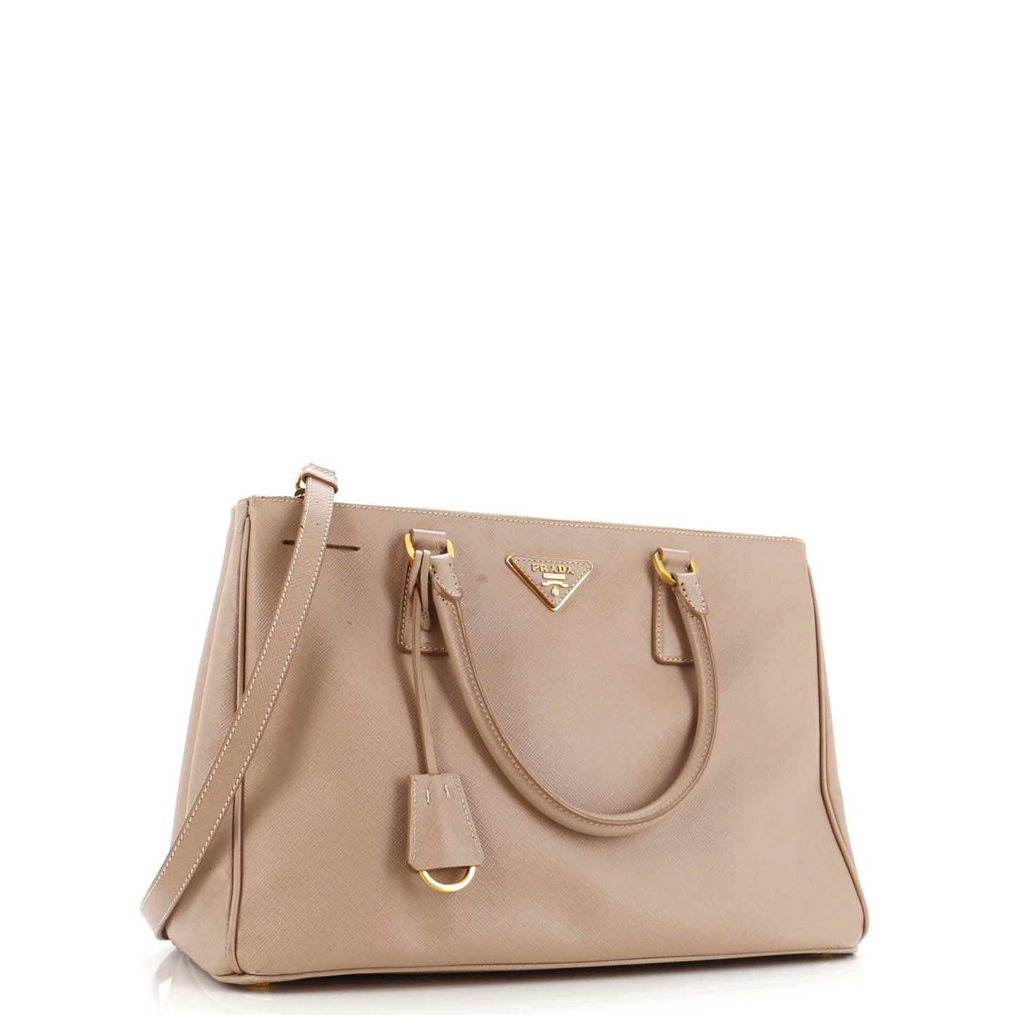 Prada Double Zip Lux Tote Saffiano Leather Medium