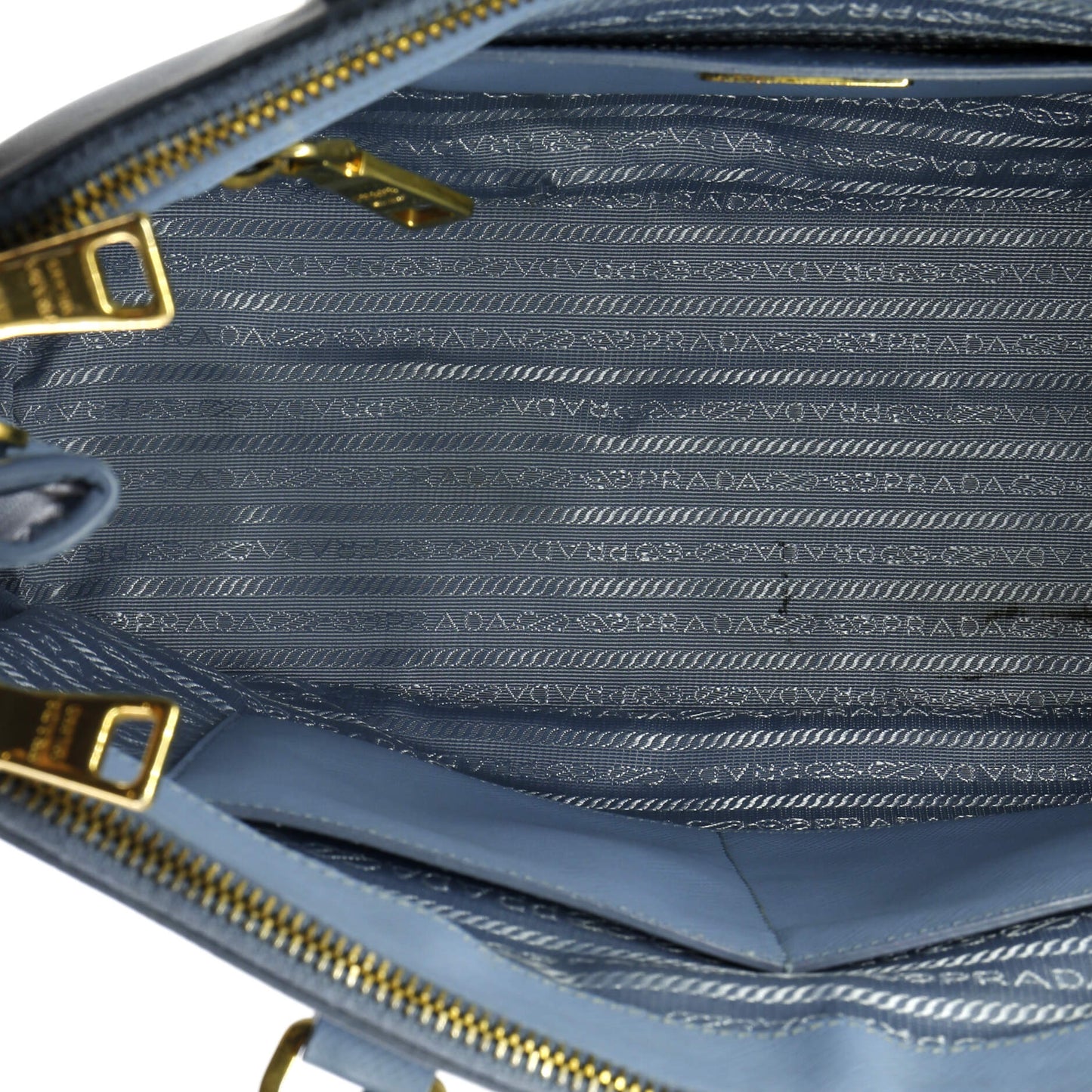 Prada Double Zip Lux Tote Saffiano Leather Medium