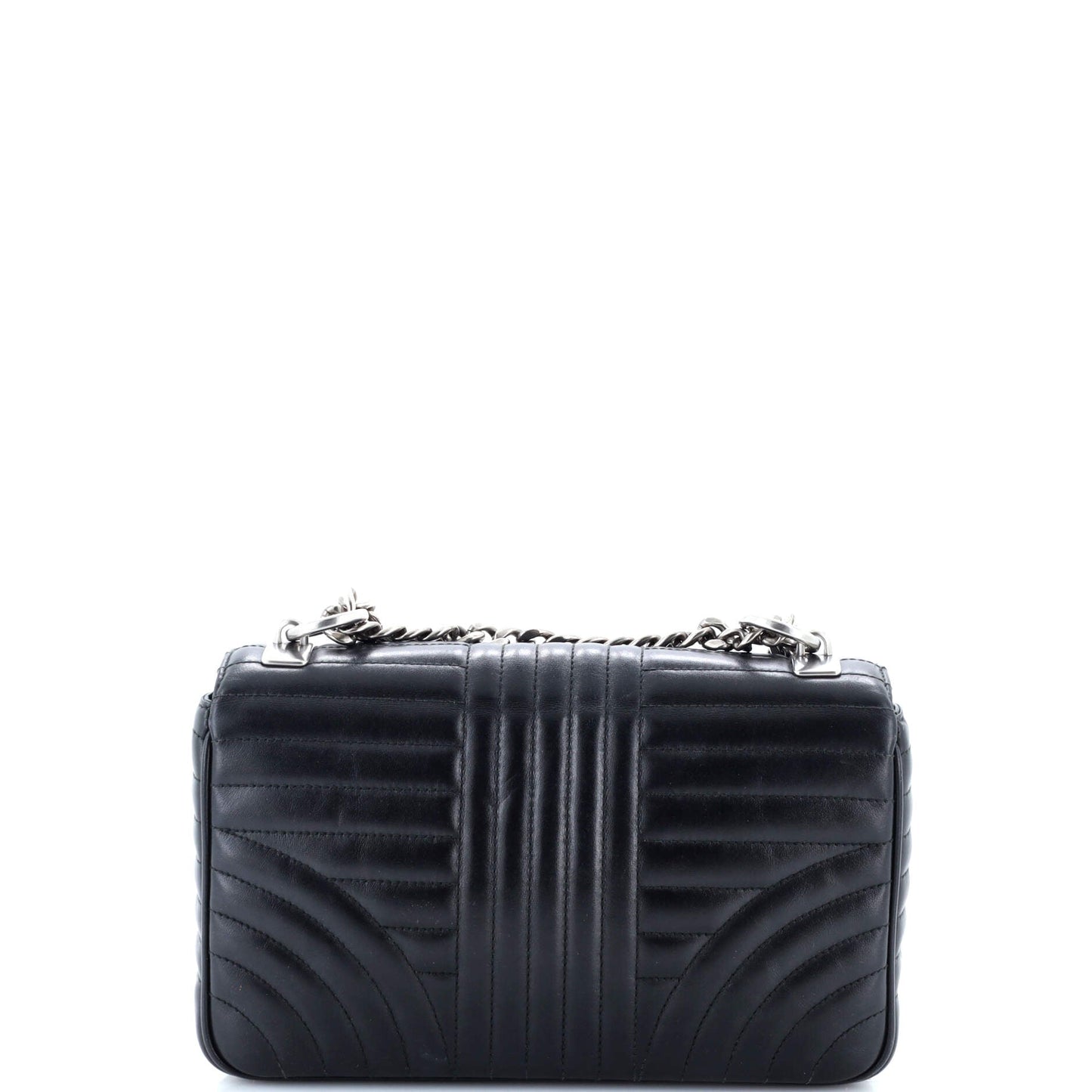 Prada Chain Flap Shoulder Bag Diagramme Quilted Leather Large