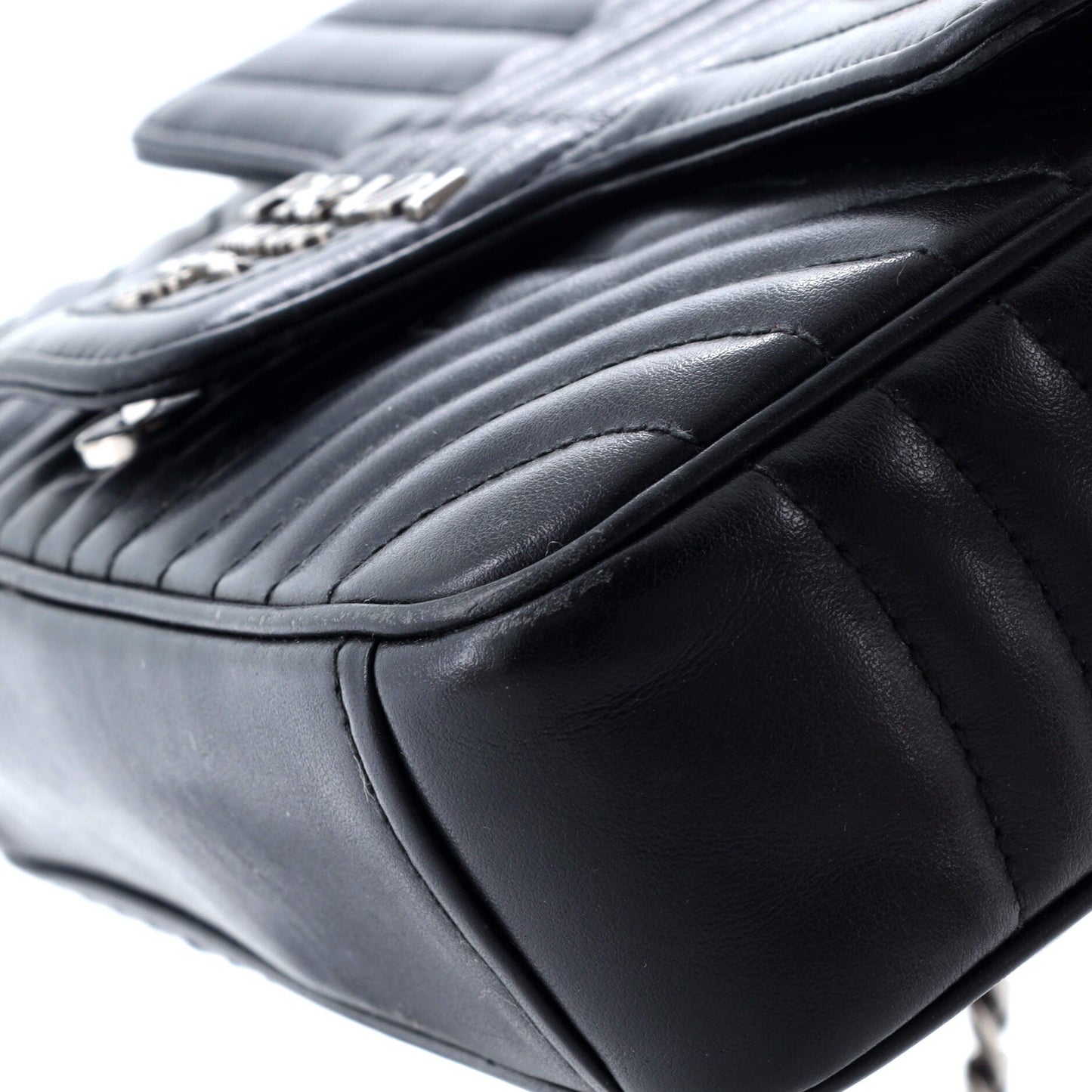 Prada Chain Flap Shoulder Bag Diagramme Quilted Leather Large
