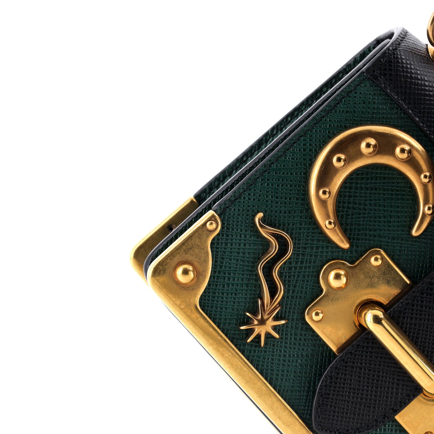 Prada Cahier Crossbody Bag Embellished Leather Micro