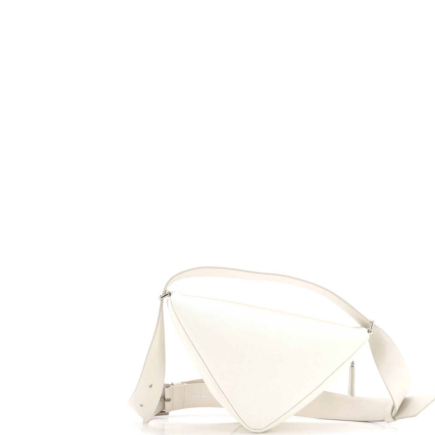 Prada Triangle Logo Zip Around Shoulder Bag Saffiano Leather