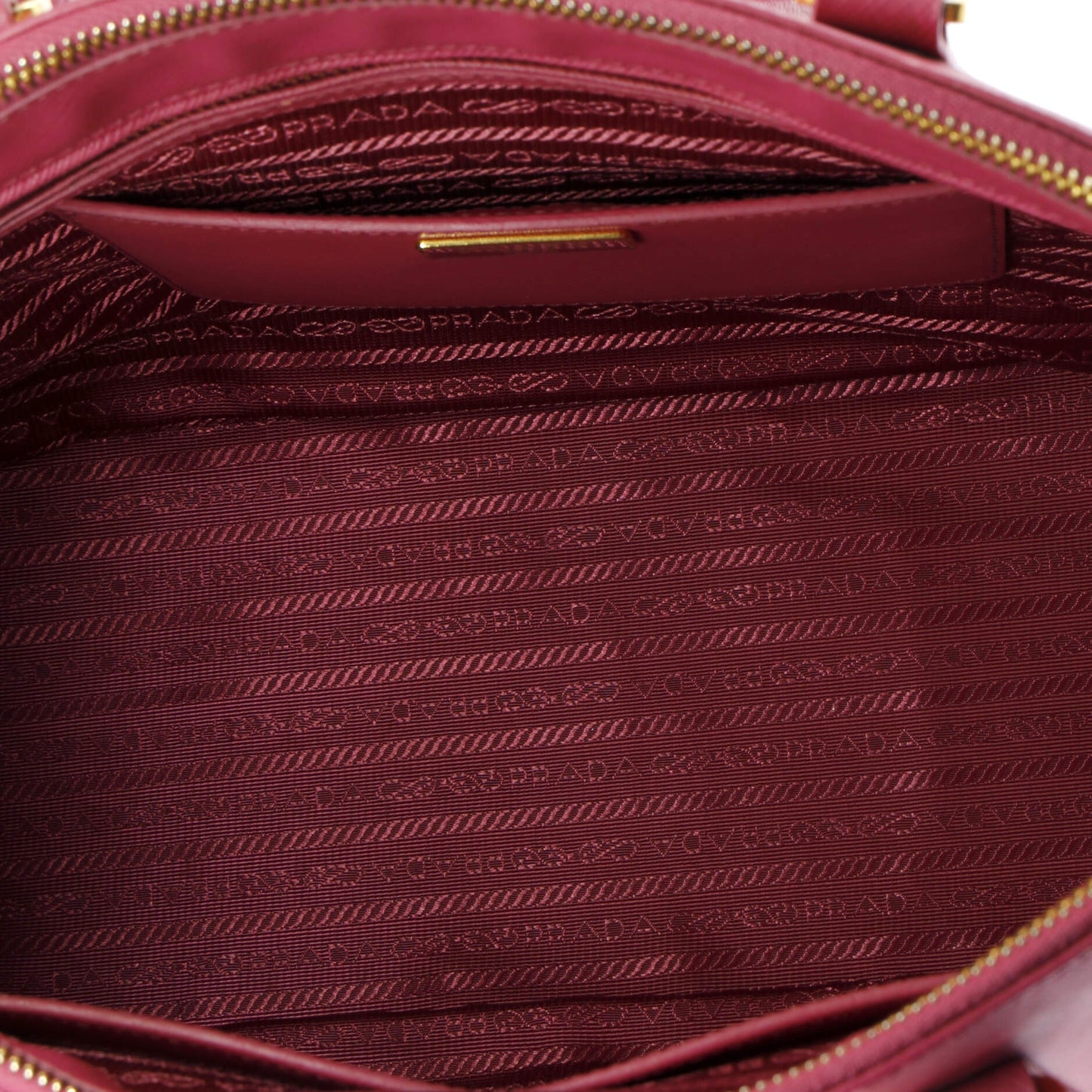 Prada Double Zip Lux Tote Saffiano Leather Medium