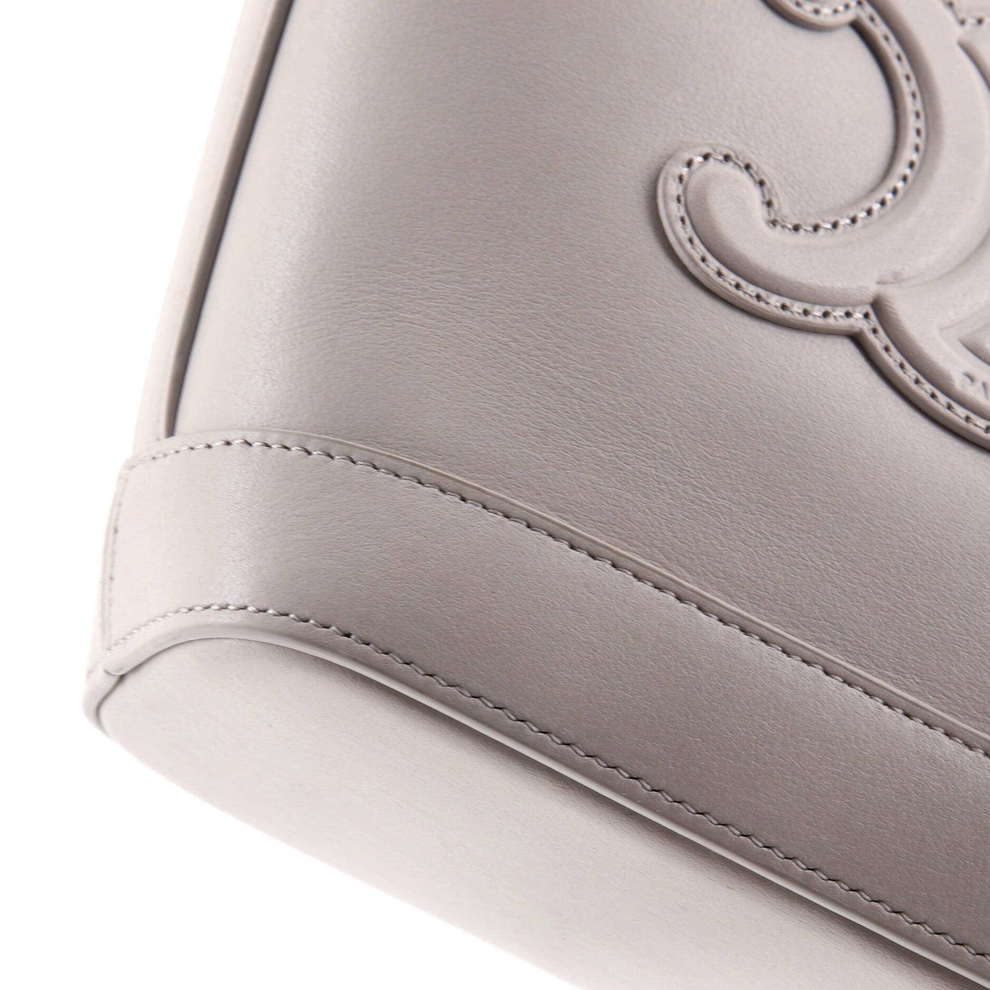Celine Cuir Triomphe Bucket Bag Leather Mini