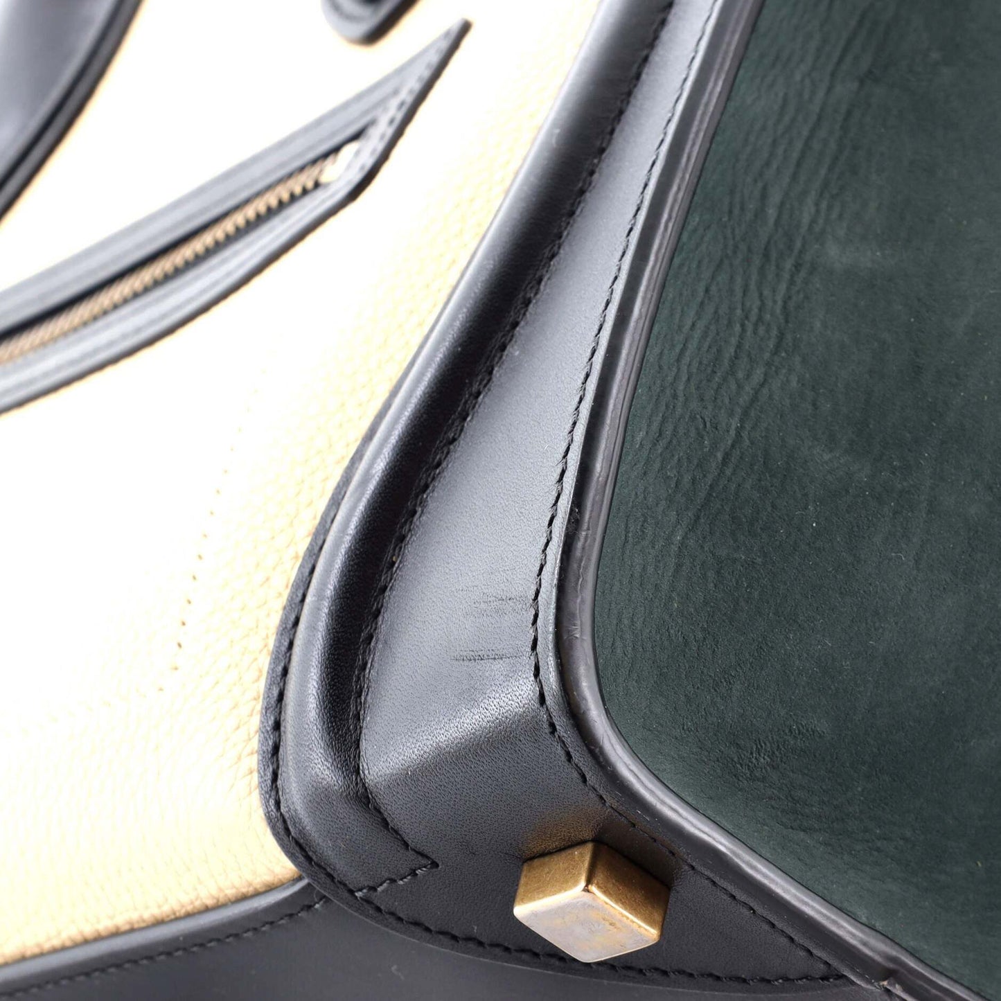 Celine Tricolor Luggage Bag Leather Micro