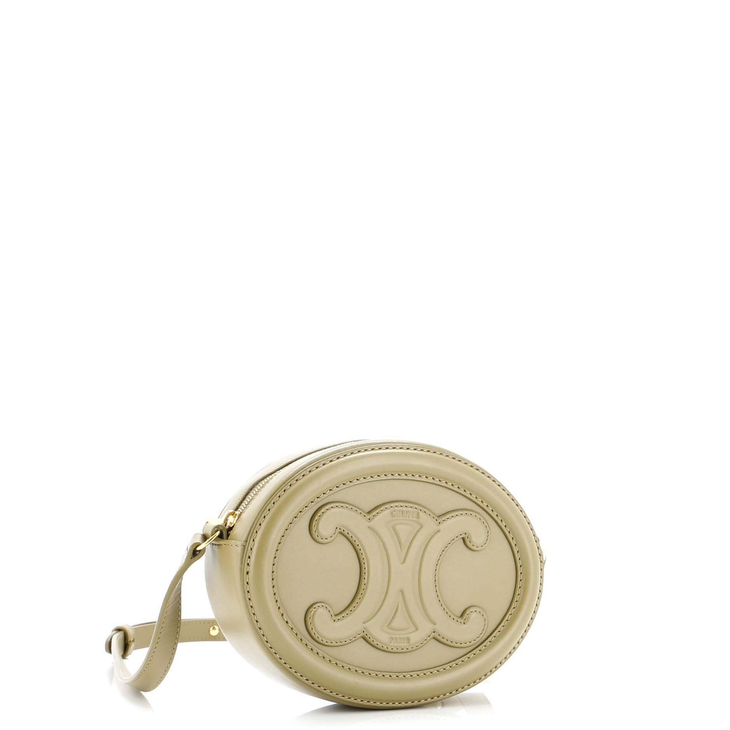 Celine Triomphe Oval Crossbody Bag Leather Mini