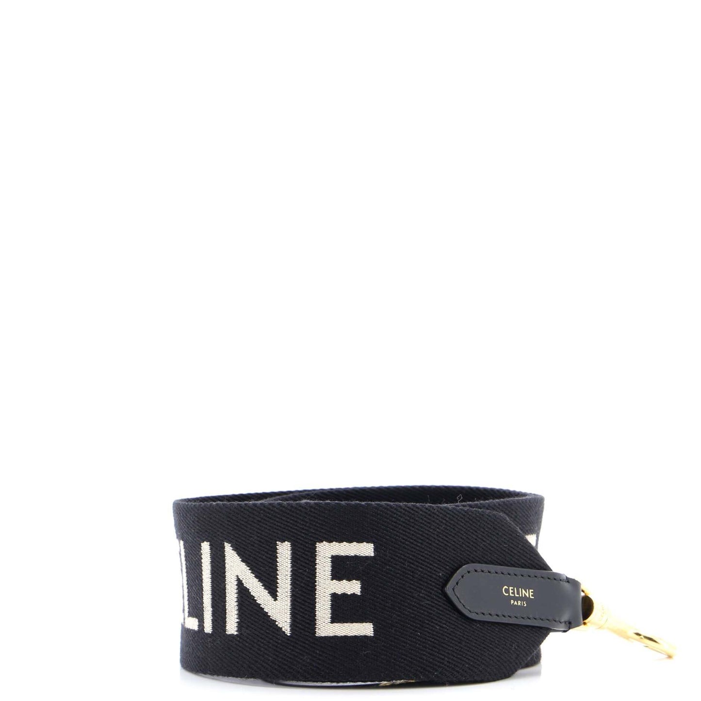 Celine Logo Shoulder Strap Jacquard Wool Long