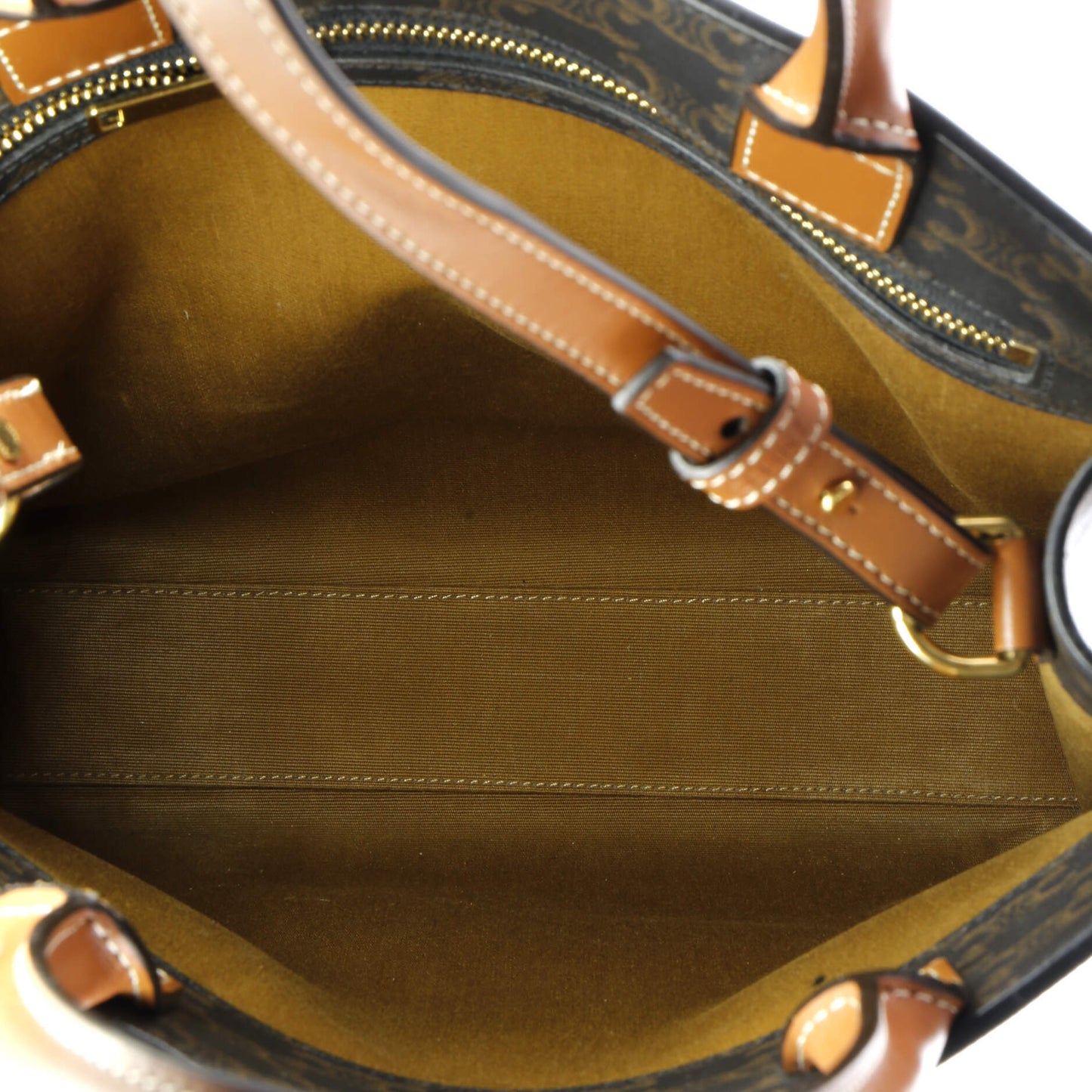 Celine Vertical Cabas Tote Triomphe Coated Canvas Small