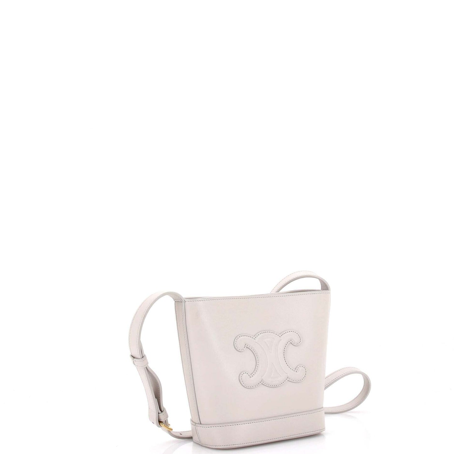 Celine Cuir Triomphe Bucket Bag Leather Mini