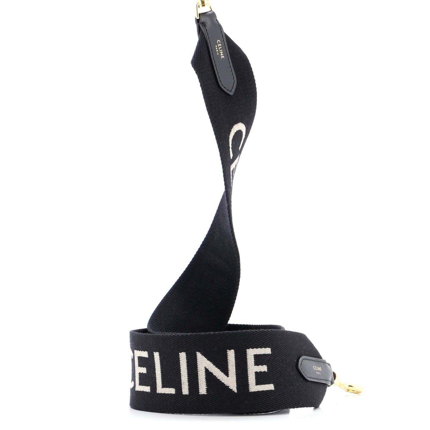 Celine Logo Shoulder Strap Jacquard Wool Long