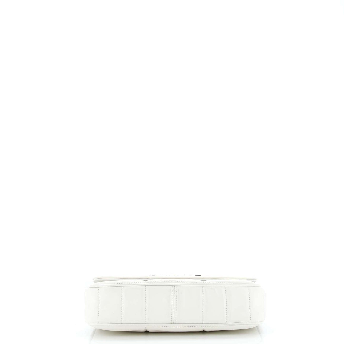 Celine Logo Chain Flap Bag Quilted Goatskin Small