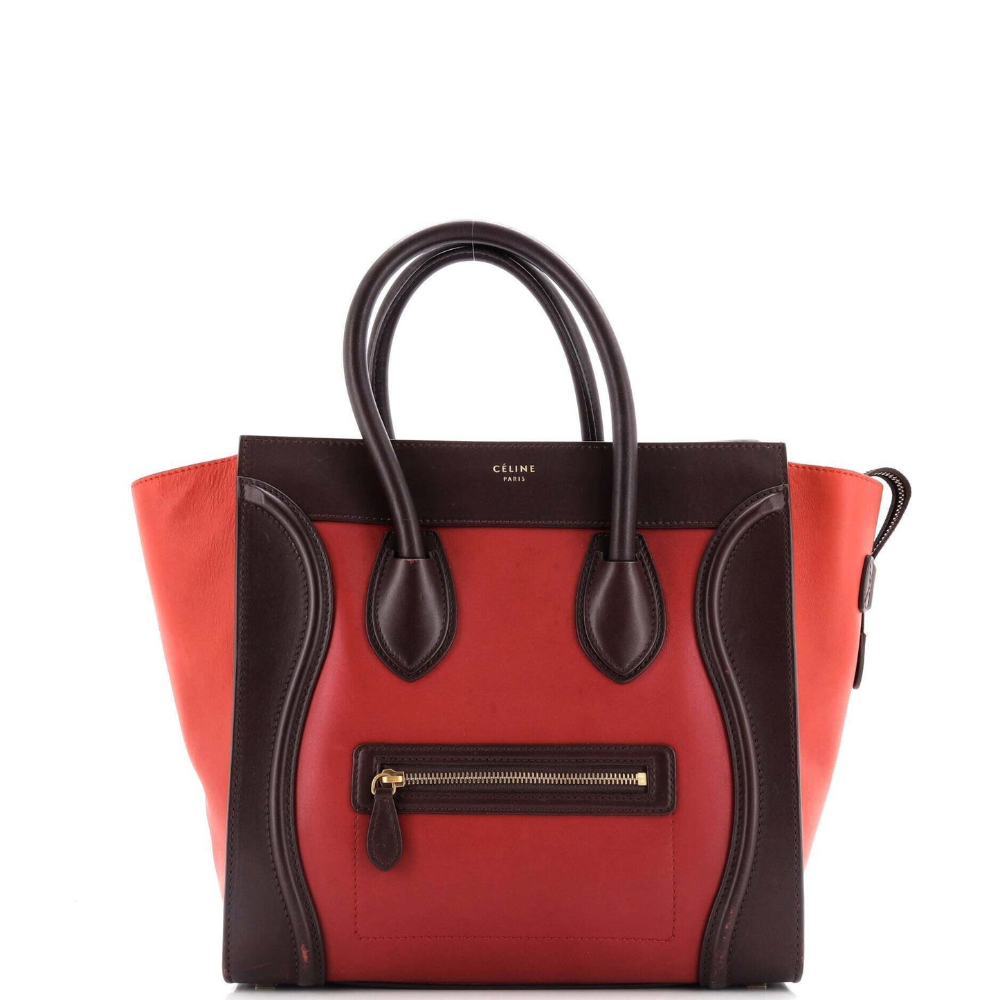 Celine Tricolor Luggage Bag Leather Mini