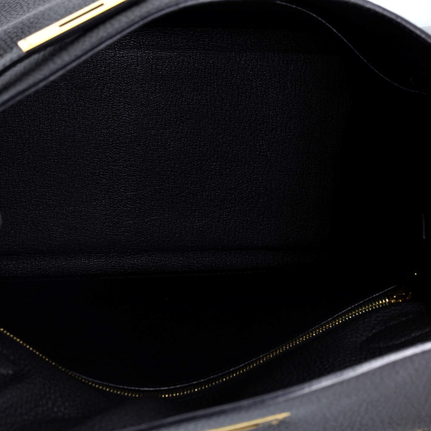 HERMES Kelly Black Togo 28
