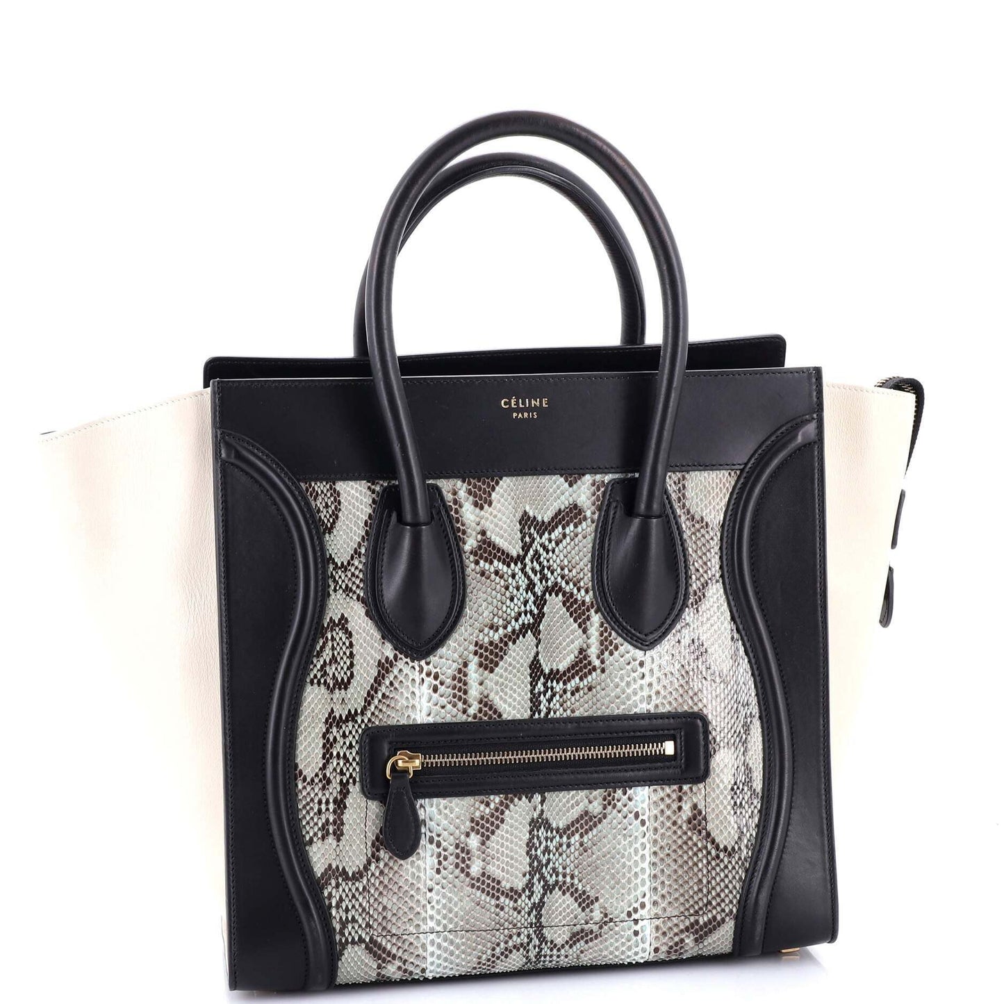 Celine Luggage Bag Python and Leather Mini