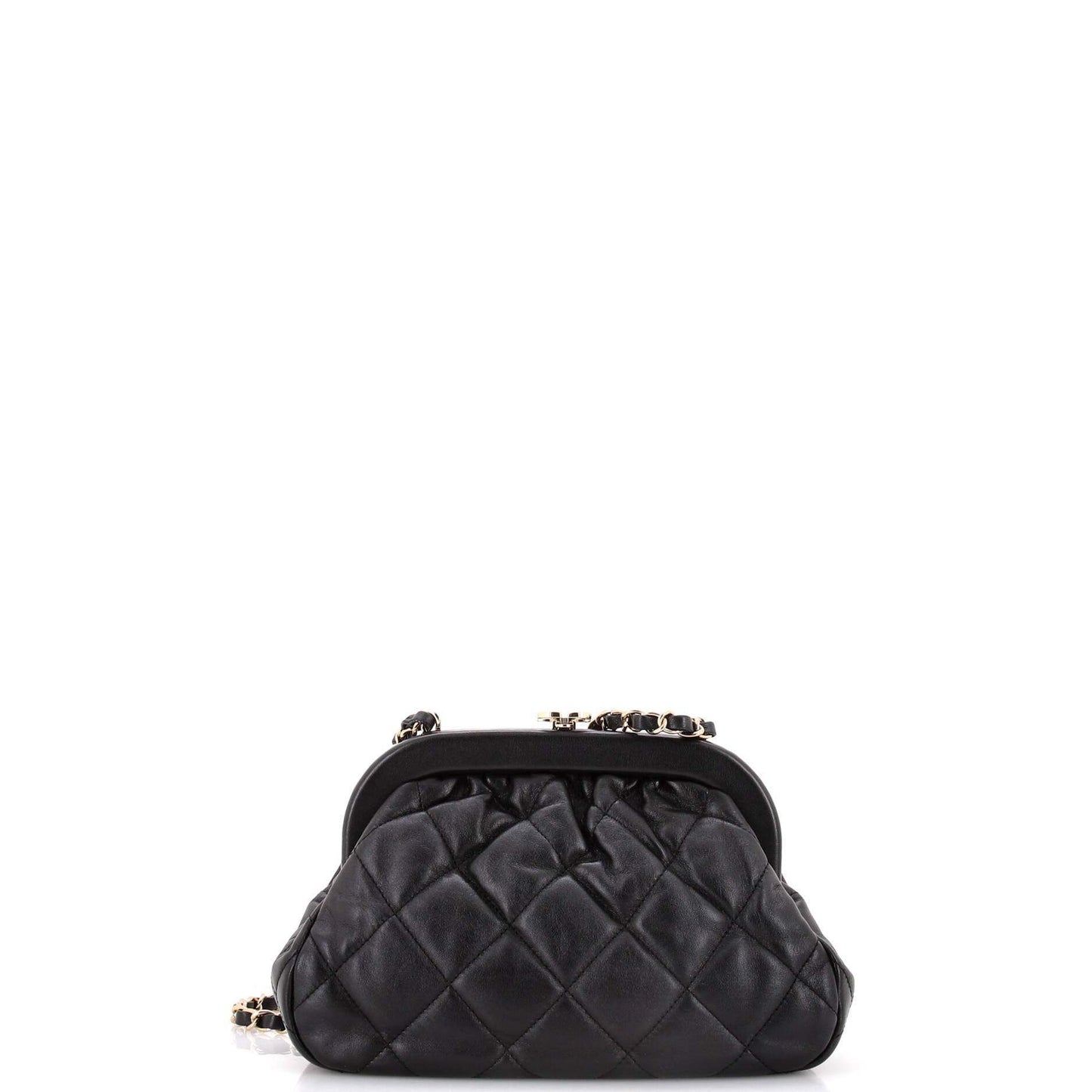 CHANELキスロックフレームショルダーバッグ