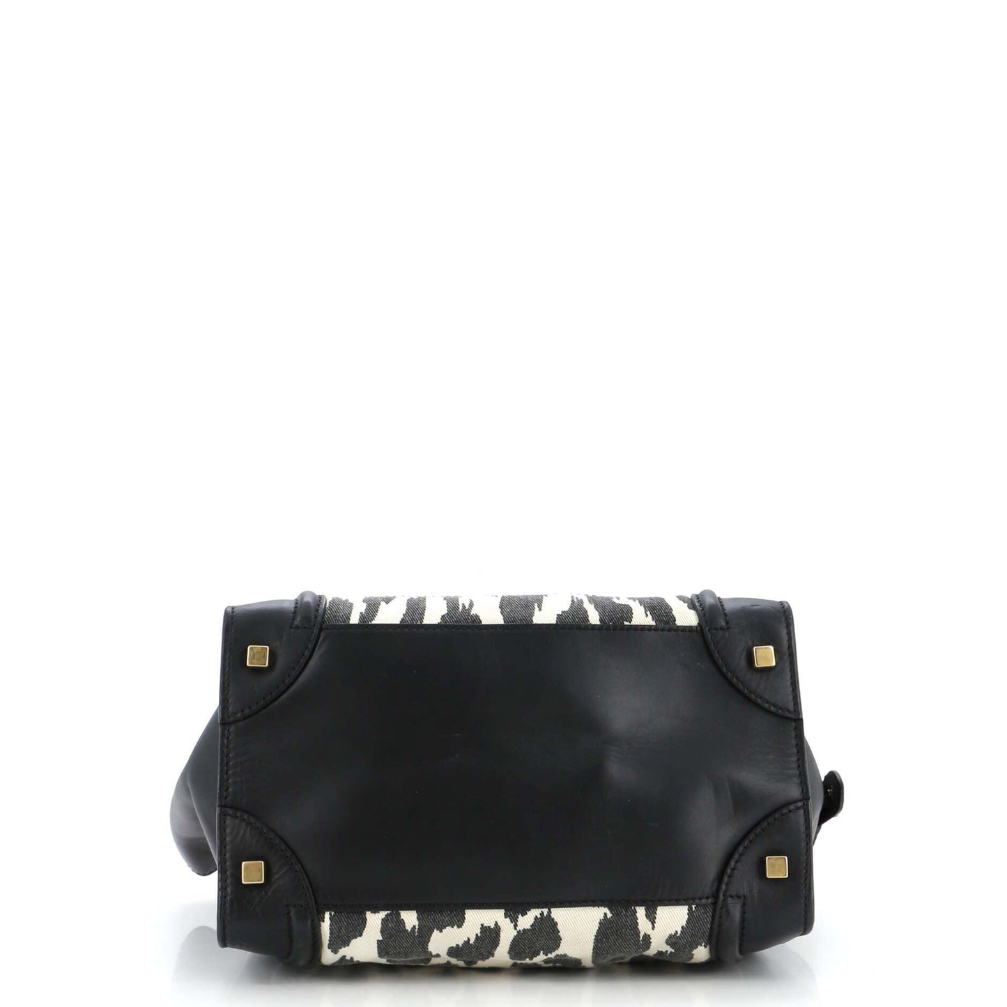 Celine Luggage Bag Printed Canvas and Leather Mini