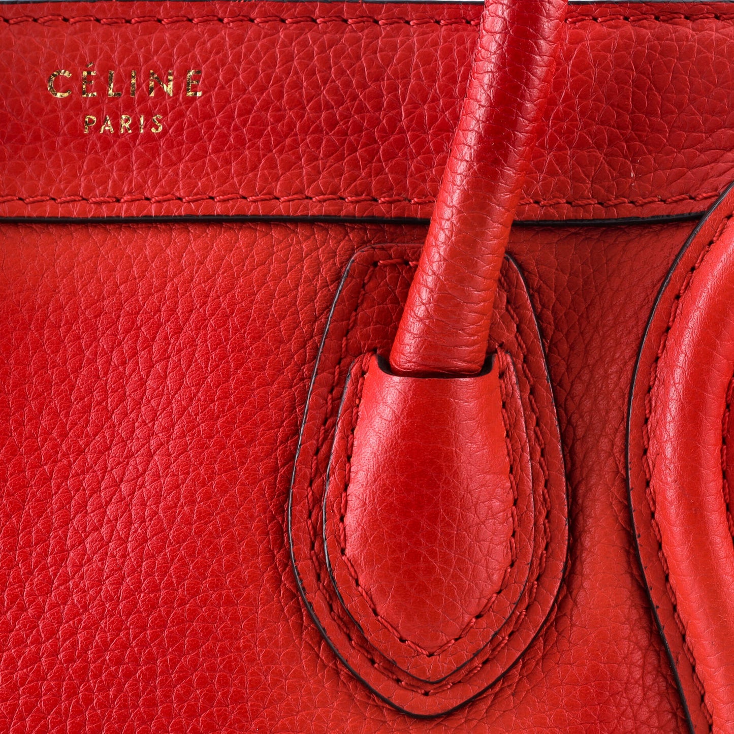 Celine Luggage Bag Grainy Leather Nano
