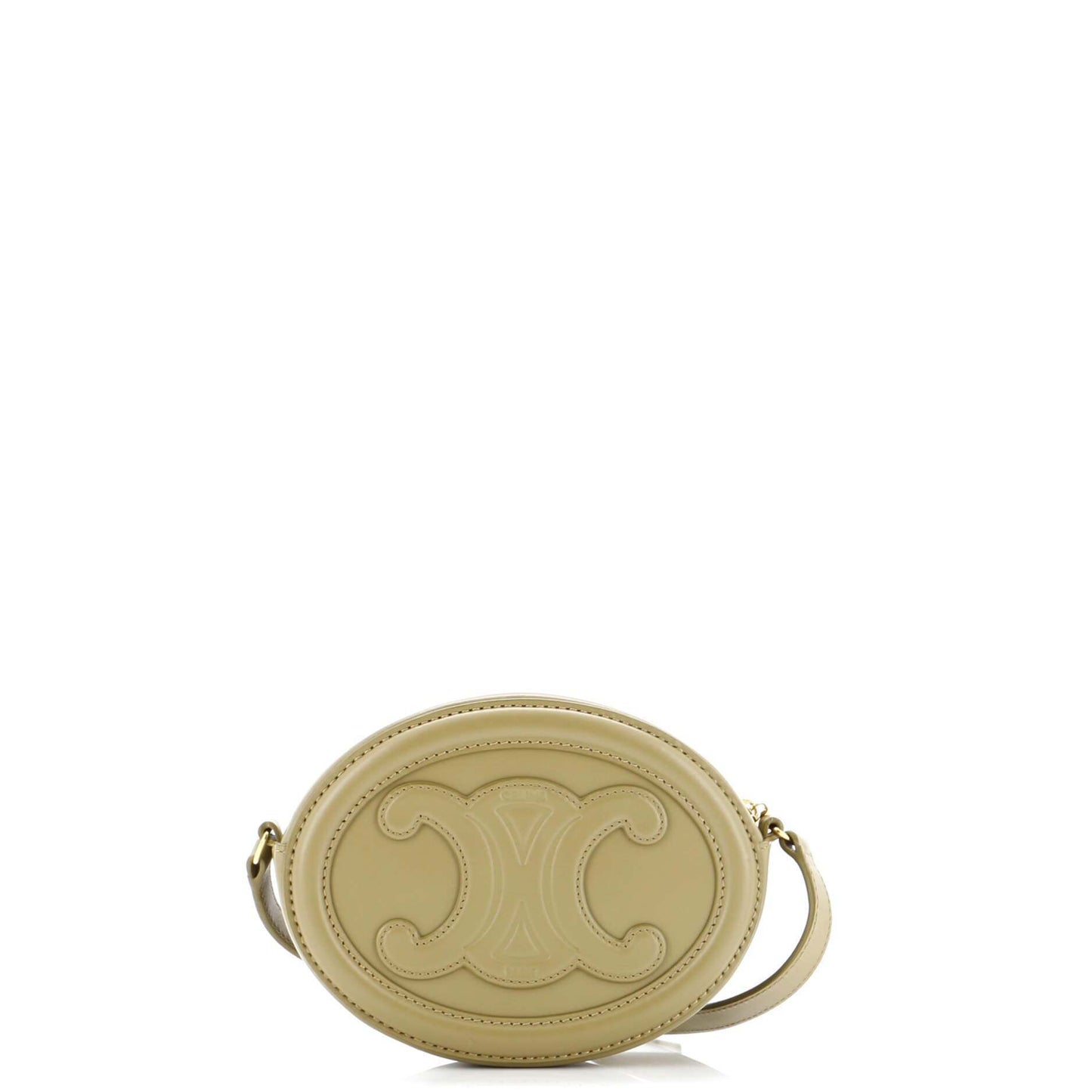 Celine Triomphe Oval Crossbody Bag Leather Mini