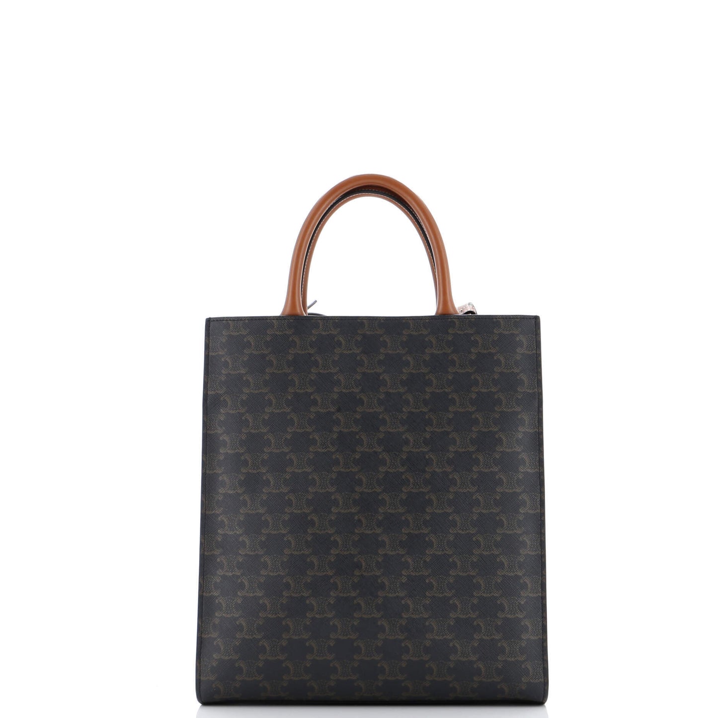 Celine Vertical Cabas Tote Triomphe Coated Canvas Small