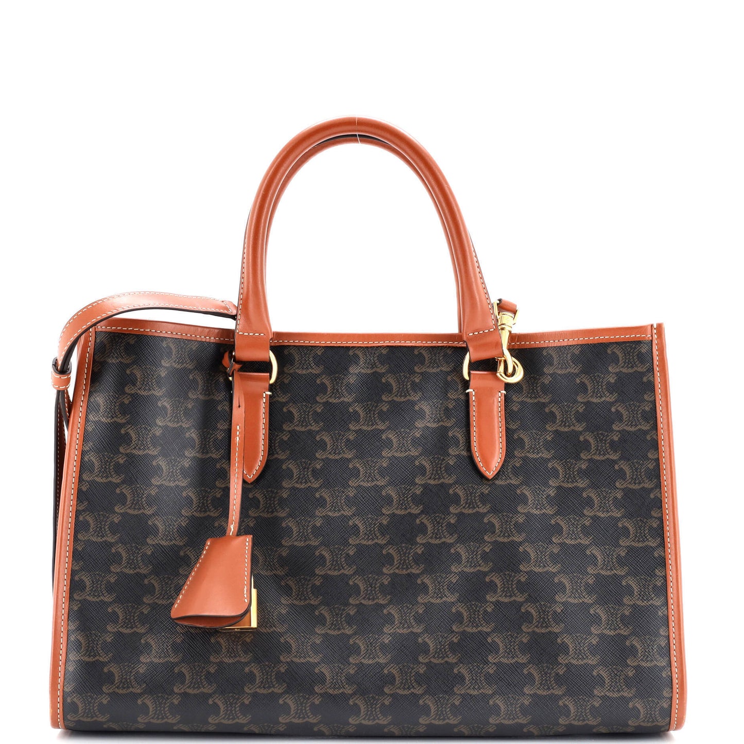 Celine Horizontal Cabas Tote Triomphe Coated Canvas Mini