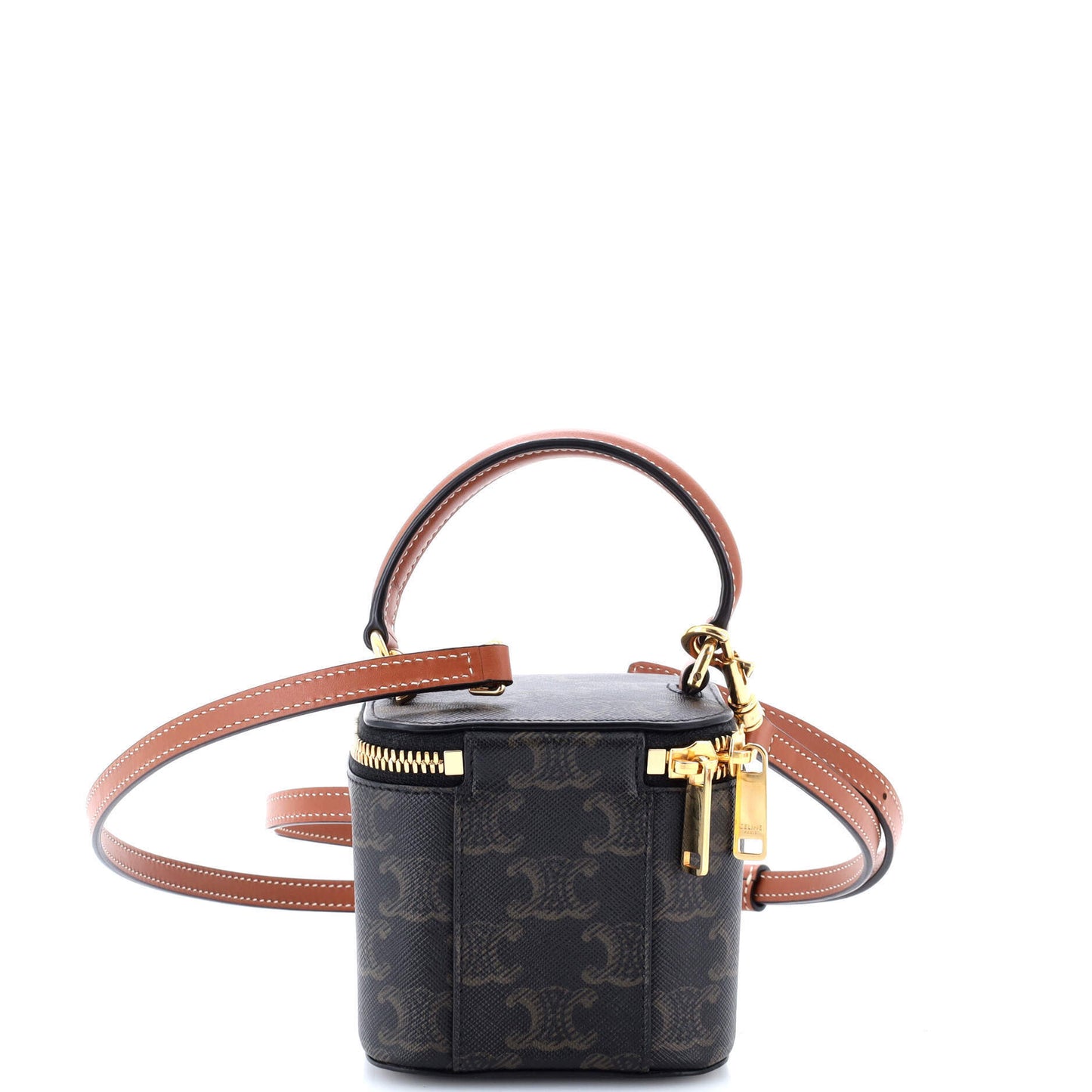 Celine Top Handle Square Vanity Case Triomphe Coated Canvas Mini