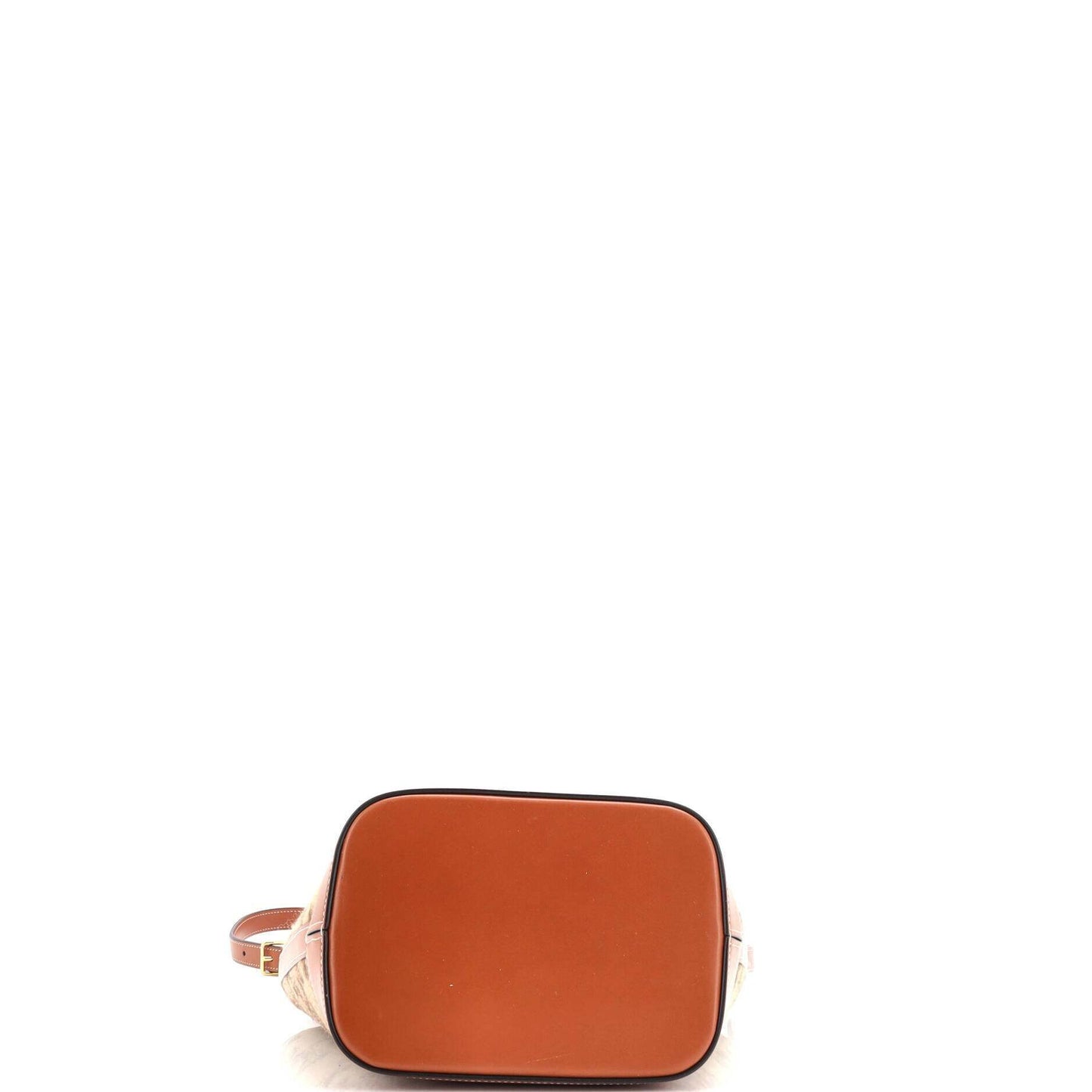 Celine Cuir Triomphe Bucket Bag Triomphe Wool Small
