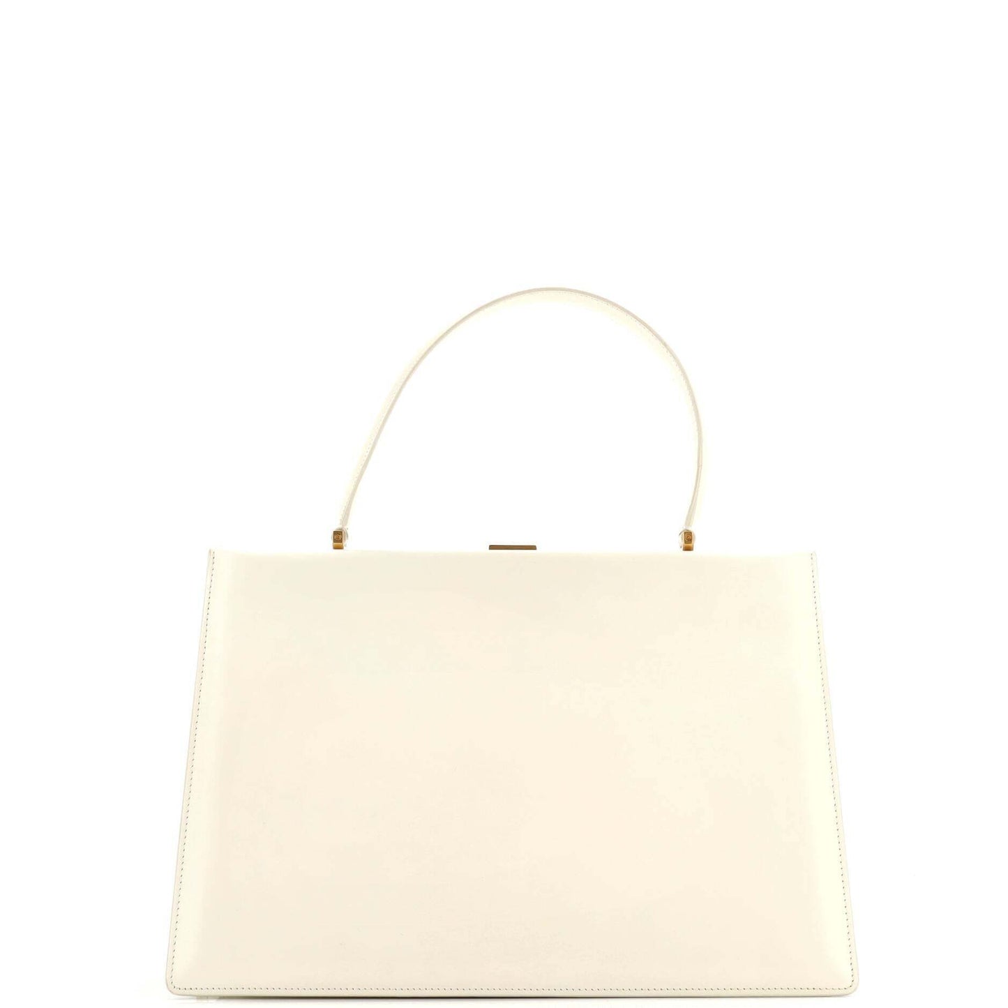 Celine Clasp Top Handle Bag Leather Medium