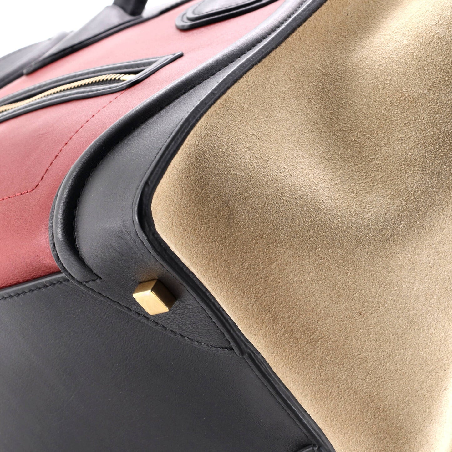 Celine Tricolor Luggage Bag Leather Micro