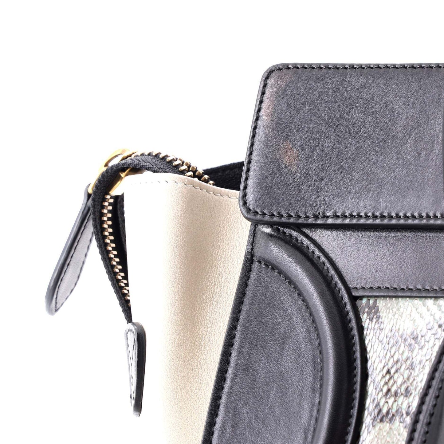 Celine Luggage Bag Python and Leather Mini