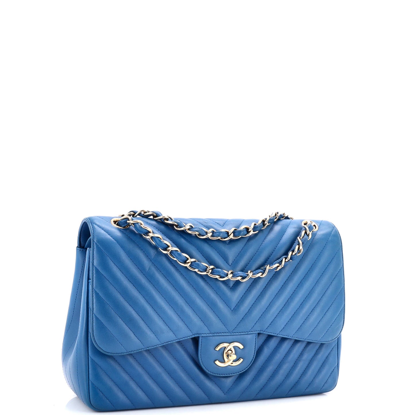 CHANELダブルフラップ シェブロン