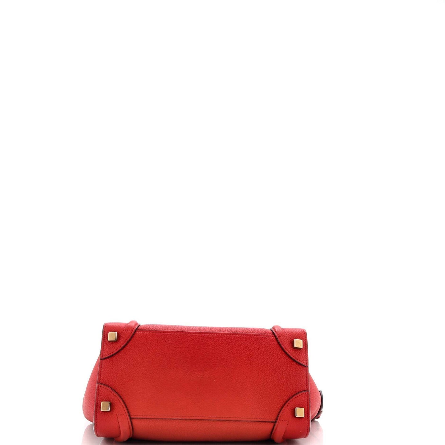 Celine Luggage Bag Grainy Leather Micro