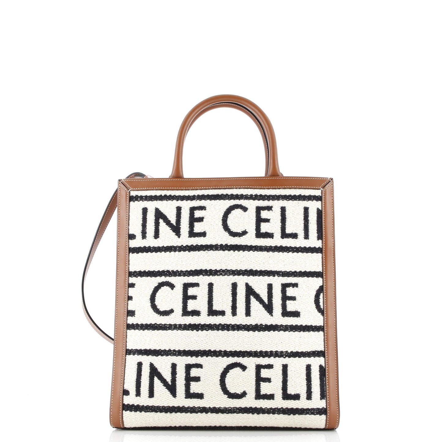 Celine Vertical Cabas Tote Logo All Over Textile Small