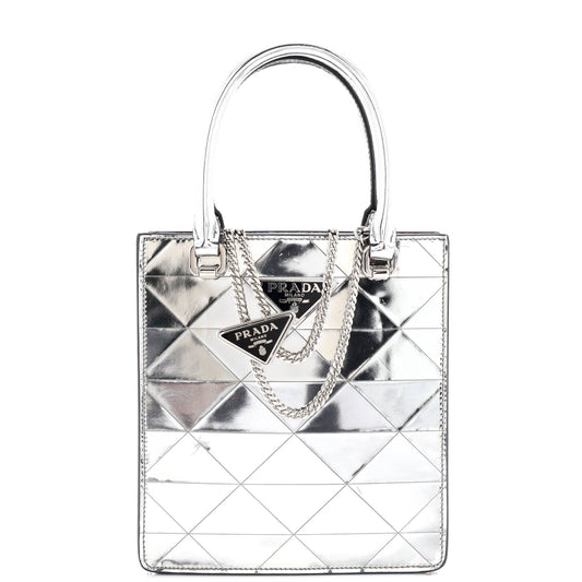 Prada Triangle Tote Spazzolato Leather Mini