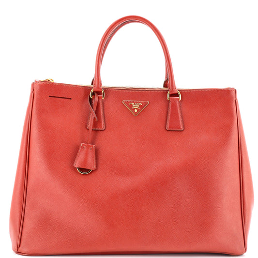 Prada Double Zip Lux Tote Saffiano Leather Large