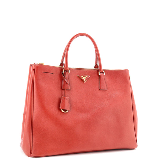 Prada Double Zip Lux Tote Saffiano Leather Large