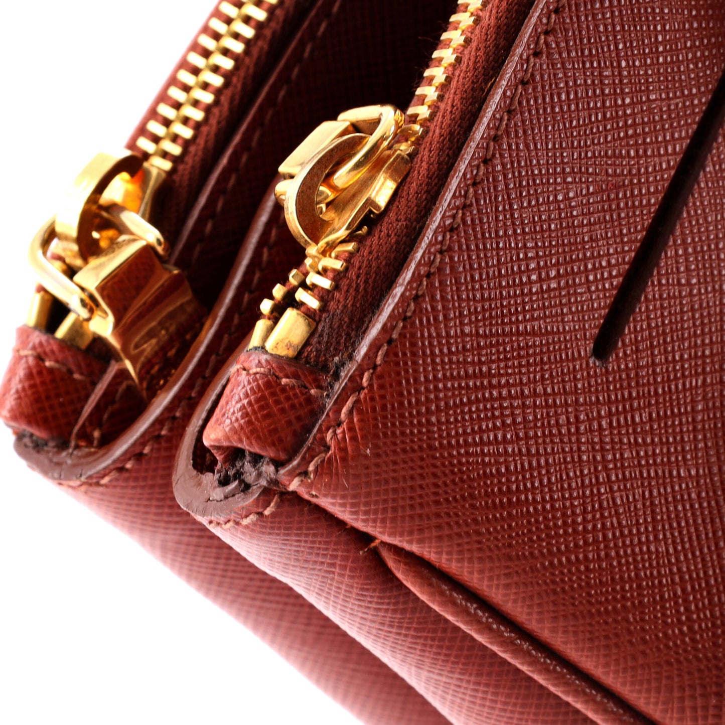 Prada Double Zip Lux Tote Saffiano Leather Large