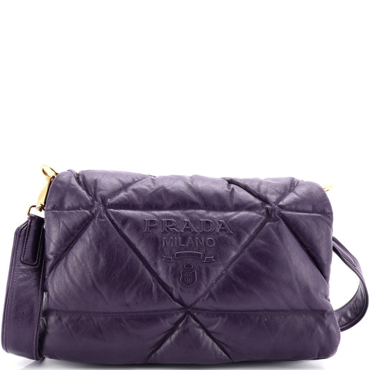 Prada Padded Shoulder Bag Quilted Nappa Leather