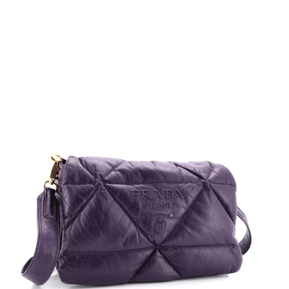Prada Padded Shoulder Bag Quilted Nappa Leather