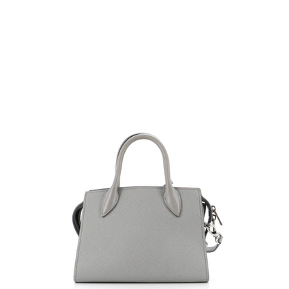 Prada Monochrome Tote Saffiano with City Calf Small
