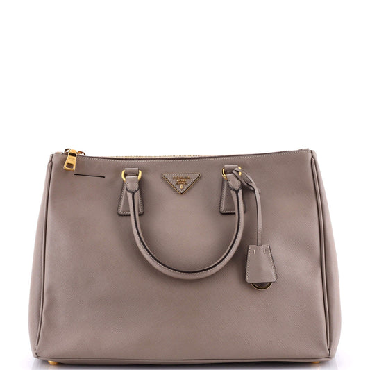 Prada Double Zip Lux Tote Saffiano Leather Large