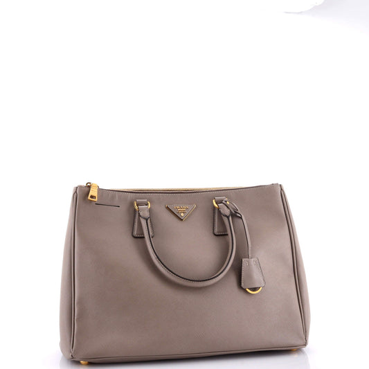 Prada Double Zip Lux Tote Saffiano Leather Large