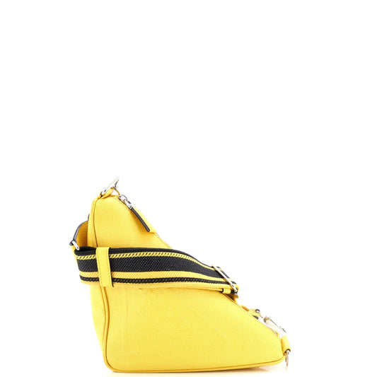 Prada Triangle Logo Zip Crossbody Bag Saffiano Leather Small
