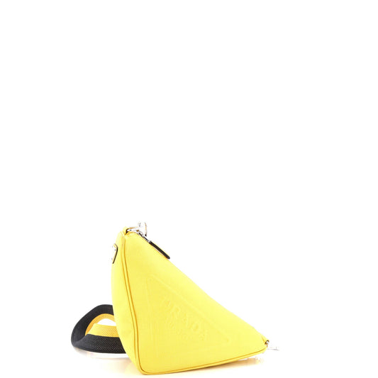 Prada Triangle Logo Zip Crossbody Bag Saffiano Leather Small