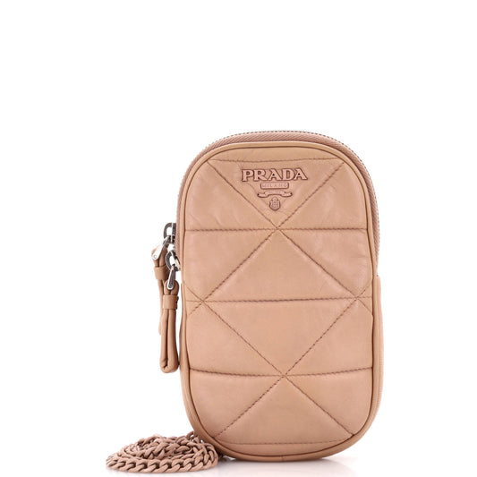 Prada Spectrum Phone Holder Crossbody Bag Quilted Nappa Leather