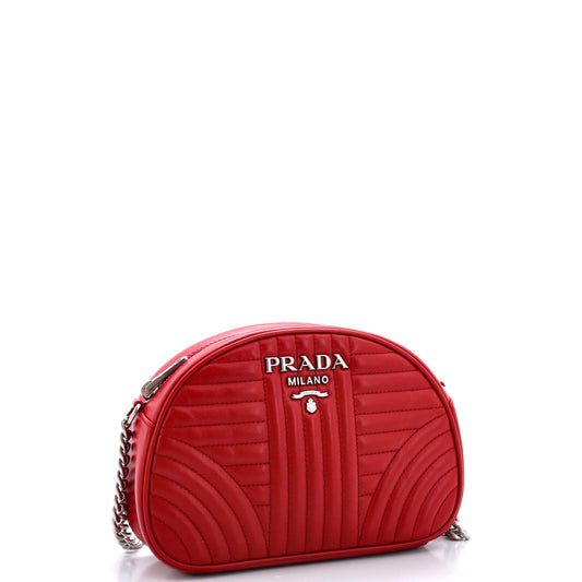 Prada Dome Crossbody Bag Diagramme Quilted Leather Small