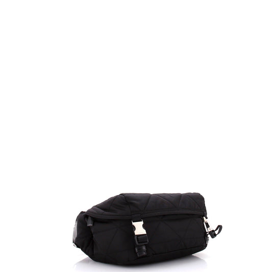Prada Double Buckle Flap Shoulder Bag Quilted Re-Nylon Medium