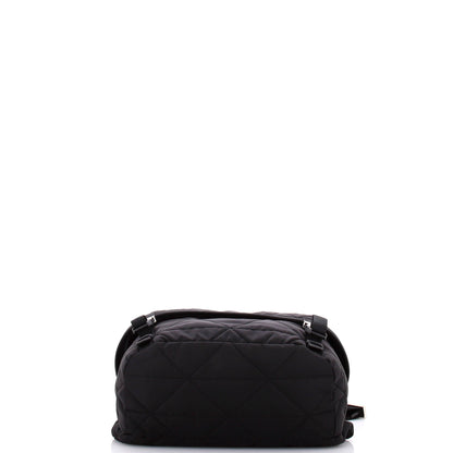 Prada Double Buckle Flap Shoulder Bag Quilted Re-Nylon Medium