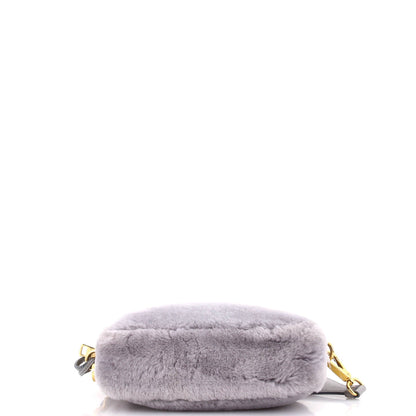 Prada Flou Camera Crossbody Bag Shearling Small