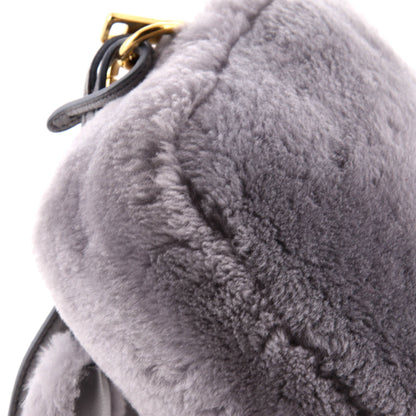 Prada Flou Camera Crossbody Bag Shearling Small